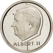 Belgium 1 Franc Albert II 1995 KM# 187 ALBERT II coin obverse Belgium 1 Franc Albert II 1995 KM# 187 ALBERT II coin obverse