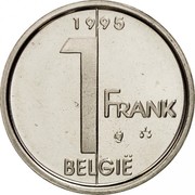 Belgium 1 Franc Albert II 1995 KM# 188 1 FRANC BELGIË 1995 coin reverse Belgium 1 Franc Albert II 1995 KM# 188 1 FRANC BELGIË 1995 coin reverse