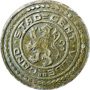 Belgium 1 Franc Ghent 1915 KM# Tn2 STAD GENT VILLE DE GAND coin obverse Belgium 1 Franc Ghent 1915 KM# Tn2 STAD GENT VILLE DE GAND coin obverse