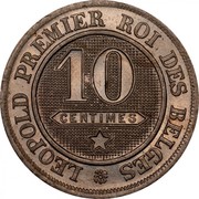Belgium 10 Centimes Leopold I 1862 KM# 22 LEOPOLD PREMIER ROI DES BELGES 10 CENTIMES coin reverse Belgium 10 Centimes Leopold I 1862 KM# 22 LEOPOLD PREMIER ROI DES BELGES 10 CENTIMES coin reverse