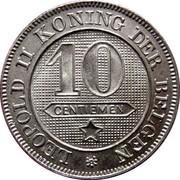 Belgium 10 Centimes 1898 KM# 43 Decimal Coinage LEOPOLD II KONING DER BELGEM 10 CENTIMES coin reverse Belgium 10 Centimes 1898 KM# 43 Decimal Coinage LEOPOLD II KONING DER BELGEM 10 CENTIMES coin reverse