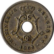 Belgium 10 Centimes 1903 KM# 49 Decimal Coinage KONINKRIJK BELGIË 1902 coin obverse Belgium 10 Centimes 1903 KM# 49 Decimal Coinage KONINKRIJK BELGIË 1902 coin obverse