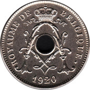 Belgium 10 Centimes Albert I. French Legend 1920 KM# 85.1 ROYAUME DE BELGIQUE 1920 coin obverse Belgium 10 Centimes Albert I. French Legend 1920 KM# 85.1 ROYAUME DE BELGIQUE 1920 coin obverse
