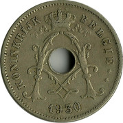 Belgium 10 Centimes 1930 KM# 96 Decimal Coinage KONINKRIJK BELGIE 1930 coin obverse Belgium 10 Centimes 1930 KM# 96 Decimal Coinage KONINKRIJK BELGIE 1930 coin obverse