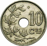 Belgium 10 Centimes 1932 KM# 95.1 Decimal Coinage 10 CES A.MICHAUX coin reverse Belgium 10 Centimes 1932 KM# 95.1 Decimal Coinage 10 CES A.MICHAUX coin reverse