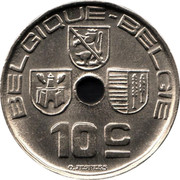 Belgium 10 Centimes 1938 KM# 112 Decimal Coinage BELGIQUE BELGIE 10C O.JESPERS coin obverse Belgium 10 Centimes 1938 KM# 112 Decimal Coinage BELGIQUE BELGIE 10C O.JESPERS coin obverse