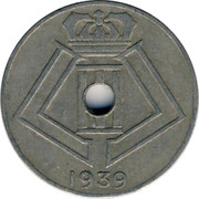 Belgium 10 Centimes 1939 KM# 113.2 Decimal Coinage 1939 coin reverse Belgium 10 Centimes 1939 KM# 113.2 Decimal Coinage 1939 coin reverse