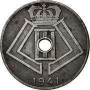 Belgium 10 Centimes 1941 KM# 126 Decimal Coinage 1941 coin reverse Belgium 10 Centimes 1941 KM# 126 Decimal Coinage 1941 coin reverse