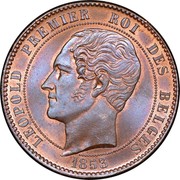 Belgium 10 Centimes (Marriage of The Duke) X# 1.1 LEOPOLD PREMIER ROI DES BELGES 1853 coin obverse Belgium 10 Centimes (Marriage of The Duke) X# 1.1 LEOPOLD PREMIER ROI DES BELGES 1853 coin obverse