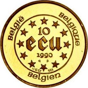 Belgium 10 ECU 30th Anniversary - Treaties of Rome 1990 (qp) Proof KM# 172 BELGIE BELGIQUE BELGIEN 10 ECU 1990 Q P 1/10 OZ 999 coin reverse Belgium 10 ECU 30th Anniversary - Treaties of Rome 1990 (qp) Proof KM# 172 BELGIE BELGIQUE BELGIEN 10 ECU 1990 Q P 1/10 OZ 999 coin reverse