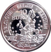 Belgium 10 Euro 100 Years of Tervuren African Museum 2010 KM# 290 BELGIQUE BELGIE BELGIEN 10 EURO 2010 QP coin obverse Belgium 10 Euro 100 Years of Tervuren African Museum 2010 KM# 290 BELGIQUE BELGIE BELGIEN 10 EURO 2010 QP coin obverse