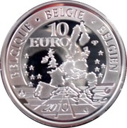 Belgium 10 Euro 100th Anniversary of the Birth of Django Reinhardt 2010 Proof KM# 304 BELGIQUE BELGIE BELGIEN 10 EURO QP 2010 LL coin obverse Belgium 10 Euro 100th Anniversary of the Birth of Django Reinhardt 2010 Proof KM# 304 BELGIQUE BELGIE BELGIEN 10 EURO QP 2010 LL coin obverse