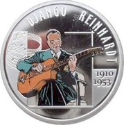 Belgium 10 Euro 100th Anniversary of the Birth of Django Reinhardt 2010 Proof KM# 291 DJANGO REINHARDT 1910 1953 coin reverse Belgium 10 Euro 100th Anniversary of the Birth of Django Reinhardt 2010 Proof KM# 291 DJANGO REINHARDT 1910 1953 coin reverse