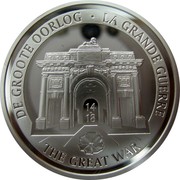 Belgium 10 Euro 100th Anniversary of the Start of the First World War 2014 Proof KM# 341 DE GROOTE OORLOG LA GRANDE GUERRE 14 - 18 THE GREAT WAR coin obverse