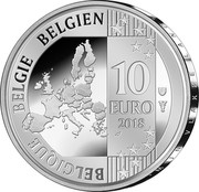Belgium 10 Euro 40 Anniversary of Death of Jacques Brel 2018 BELGIE BELGIQUE BELGIEN 10 EURO 2018 coin reverse Belgium 10 Euro 40 Anniversary of Death of Jacques Brel 2018 BELGIE BELGIQUE BELGIEN 10 EURO 2018 coin reverse