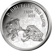 Belgium 10 Euro 450th Anniversary of Death of P. Bruegel 2019 P. BRUEGEL THE ELDER 1569 2019 coin obverse Belgium 10 Euro 450th Anniversary of Death of P. Bruegel 2019 P. BRUEGEL THE ELDER 1569 2019 coin obverse