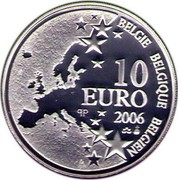Belgium 10 Euro 50th Anniversary of Marcinelle Disaster 2006 Proof KM# 257 BELGIQUE BELGIE BELGIEN 10 EURO Q P 2006 coin obverse Belgium 10 Euro 50th Anniversary of Marcinelle Disaster 2006 Proof KM# 257 BELGIQUE BELGIE BELGIEN 10 EURO Q P 2006 coin obverse