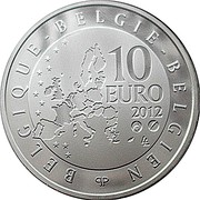 Belgium 10 Euro 75th Anniversary of the Death of Pierre de Coubertin 2012 Proof KM# 320 BELGIQUE BELGIE BELGIEN 10 EURO QP 2012 coin obverse