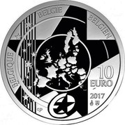 Belgium 10 Euro Antwerp Central Station 2017 BELGIQUE BELGIE BELGIEN 10 EURO 2017 Q P coin obverse Belgium 10 Euro Antwerp Central Station 2017 BELGIQUE BELGIE BELGIEN 10 EURO 2017 Q P coin obverse