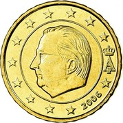 Belgium 10 Euro Cent Albert II - 1st map - 1st type - 1st portrait 2006 Proof KM# 227 A II 2004 coin obverse Belgium 10 Euro Cent Albert II - 1st map - 1st type - 1st portrait 2006 Proof KM# 227 A II 2004 coin obverse
