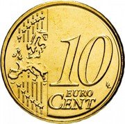 Belgium 10 Euro Cent Philippe 2015 KM# 334 10 EURO CENT LL coin reverse Belgium 10 Euro Cent Philippe 2015 KM# 334 10 EURO CENT LL coin reverse
