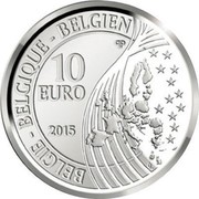Belgium 10 Euro Fall of the Iron Curtain 2015 BELGIE BELGIQUE BELGIEN 10 EURO Q P 2015 coin obverse