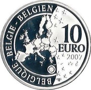 Belgium 10 Euro International Polar Year 2007 Proof KM# 263 BELGIQUE BELGIE BELGIEN 10 EURO 2007 QP coin obverse Belgium 10 Euro International Polar Year 2007 Proof KM# 263 BELGIQUE BELGIE BELGIEN 10 EURO 2007 QP coin obverse