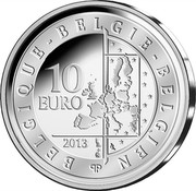 Belgium 10 Euro Tour of Flanders 2013 Proof KM# 326 BELGIQUE BELGIE BELGIEN 10 EURO 2013 LL QP coin reverse