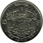 Belgium 10 Francs 1976 KM# 156.2 Decimal Coinage BELGIE 10 F EENDRACHT MAAKT MACHT J. DEBAST. 1976 coin reverse Belgium 10 Francs 1976 KM# 156.2 Decimal Coinage BELGIE 10 F EENDRACHT MAAKT MACHT J. DEBAST. 1976 coin reverse
