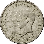 Belgium 10 Francs Centennial of Belgium's Independence 1930 KM# 99 LEOPOLD I LEOPOLD II ALBERT A. B 1830 1930 coin obverse Belgium 10 Francs Centennial of Belgium's Independence 1930 KM# 99 LEOPOLD I LEOPOLD II ALBERT A. B 1830 1930 coin obverse