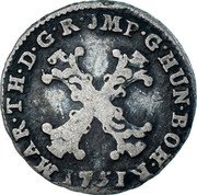 Belgium 10 Liards 1751 (l) KM# 12 Standart Coinage MAR TH D G R JMP G HUN BOH R coin obverse Belgium 10 Liards 1751 (l) KM# 12 Standart Coinage MAR TH D G R JMP G HUN BOH R coin obverse