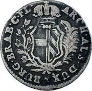 Belgium 10 Liards 1751 (l) KM# 12 Standart Coinage ARCH AUS DUX BURG BRAB C FL coin reverse Belgium 10 Liards 1751 (l) KM# 12 Standart Coinage ARCH AUS DUX BURG BRAB C FL coin reverse