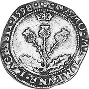 UK 10 Shillings James VI 1601 KM# A5 1598 NEMO ME IMPUNELACESSET coin reverse UK 10 Shillings James VI 1601 KM# A5 1598 NEMO ME IMPUNELACESSET coin reverse