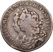 UK 10 Shillings 1690 KM# 124 Scotland GVLIELMVS ET MARIA DEI GRATIA coin obverse UK 10 Shillings 1690 KM# 124 Scotland GVLIELMVS ET MARIA DEI GRATIA coin obverse