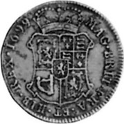 UK 10 Shillings William II 1699 KM# 141 MAG BRIT FRA ET HIB REX 1695 coin reverse UK 10 Shillings William II 1699 KM# 141 MAG BRIT FRA ET HIB REX 1695 coin reverse