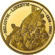 Belgium 100 Euro 175 Years of Independence 2005 Proof KM# 253 1830 2005 BELGIVM LIBERVM coin reverse Belgium 100 Euro 175 Years of Independence 2005 Proof KM# 253 1830 2005 BELGIVM LIBERVM coin reverse
