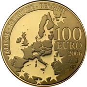 Belgium 100 Euro 175th Anniversary of the Saxe-Coburg-Gotha 2006 Proof KM# 258 BELGIQUE BELGIE BELGIEN 100 EURO 2006 Q P coin obverse Belgium 100 Euro 175th Anniversary of the Saxe-Coburg-Gotha 2006 Proof KM# 258 BELGIQUE BELGIE BELGIEN 100 EURO 2006 Q P coin obverse