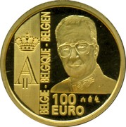 Belgium 100 Euro 200 years of the Franc Germinal 2003 Proof KM# 239 BELGIQUE BELGIE BELGIEN 100 EURO 2003 coin reverse