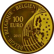 Belgium 100 Euro 55 Birthday of King Philippe 2015 Proof KM# 356 BELGIQUE BELGIE BELGIEN Q P 100 EURO 2015 coin obverse