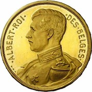 Belgium 100 Francs (Albert I. Pattern) KM# Pn188 ALBERT ROI DES BELGES S.D.V. coin obverse Belgium 100 Francs (Albert I. Pattern) KM# Pn188 ALBERT ROI DES BELGES S.D.V. coin obverse