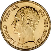Belgium 100 Francs (Duke of Brabant's Wedding) X# 3.1 LEOPOLD PREMIER ROI DES BELGES L. WIENER coin obverse Belgium 100 Francs (Duke of Brabant's Wedding) X# 3.1 LEOPOLD PREMIER ROI DES BELGES L. WIENER coin obverse