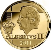 Belgium 12 1/2 Euro King Albert II 2011 Proof KM# 316 ALBERTVS II 2011 coin reverse Belgium 12 1/2 Euro King Albert II 2011 Proof KM# 316 ALBERTVS II 2011 coin reverse
