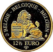Belgium 12 1/2 Euro King Leopold I 2006 Proof KM# 259 BELGIQUE BELGIE BELGIEN BELGISCHE GRONDWET CONSTITUTION BELGE 1831 12 1/2 EURO QP coin obverse Belgium 12 1/2 Euro King Leopold I 2006 Proof KM# 259 BELGIQUE BELGIE BELGIEN BELGISCHE GRONDWET CONSTITUTION BELGE 1831 12 1/2 EURO QP coin obverse