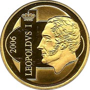 Belgium 12 1/2 Euro King Leopold I 2006 Proof KM# 259 LEOPOLDVS I 2006 coin reverse Belgium 12 1/2 Euro King Leopold I 2006 Proof KM# 259 LEOPOLDVS I 2006 coin reverse