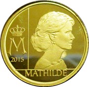 Belgium 12 1/2 Euro Queen Mathilde 2015 Proof KM# 354 M 2015 MATHILDE coin reverse Belgium 12 1/2 Euro Queen Mathilde 2015 Proof KM# 354 M 2015 MATHILDE coin reverse