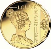 Belgium 12,5 Euro Reine Louise-Marie d'Orleans 2018 LUISE MARIE 2018 coin obverse Belgium 12,5 Euro Reine Louise-Marie d'Orleans 2018 LUISE MARIE 2018 coin obverse