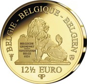 Belgium 12,5 Euro Reine Louise-Marie d'Orleans 2018 BELGISCHE GRONDWET CONSTITUTION BELGE 1831 12 1/2 EURO BELGIE - BELGIQUE - BELGIEN coin reverse Belgium 12,5 Euro Reine Louise-Marie d'Orleans 2018 BELGISCHE GRONDWET CONSTITUTION BELGE 1831 12 1/2 EURO BELGIE - BELGIQUE - BELGIEN coin reverse