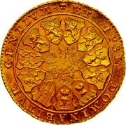 Belgium 14 Florins 1790 (b) KM# 51 Insurrection Coinage ET IPSE DOMINABITVR GENTIVM coin reverse Belgium 14 Florins 1790 (b) KM# 51 Insurrection Coinage ET IPSE DOMINABITVR GENTIVM coin reverse