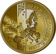 Belgium 2 1/2 Euro 75 Years Peace and Freedom in Europe 2020 (fr) Coincard BELGIE BELGIQUE BELGIEN 2 1/2 EURO 2020 coin reverse Belgium 2 1/2 Euro 75 Years Peace and Freedom in Europe 2020 (fr) Coincard BELGIE BELGIQUE BELGIEN 2 1/2 EURO 2020 coin reverse