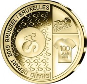 Belgium 2 1/2 Euro (Grand Depart) GRAND DÉPART BRUSSEL BRUXELLES TOUR DE FRANCE 100 JAAR ANS coin obverse Belgium 2 1/2 Euro (Grand Depart) GRAND DÉPART BRUSSEL BRUXELLES TOUR DE FRANCE 100 JAAR ANS coin obverse